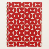 Mid Century Modern Abstract Pattern Red