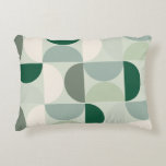 Mid Century Modern Abstract Pattern Sage Green Decorative Cushion<br><div class="desc">Mid century modern pattern – abstract geometric shapes – minimalist pattern in sage green.</div>
