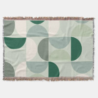 Mid Century Modern Abstract Pattern Sage Green