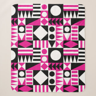 Mid-century modern abstract pattern. sherpa blanket
