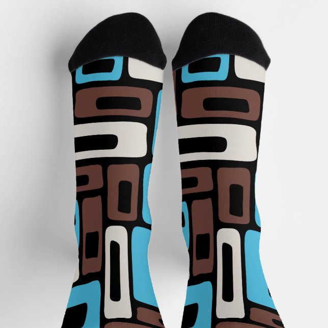 Mid Century Modern Abstract Pattern Socks (Top)