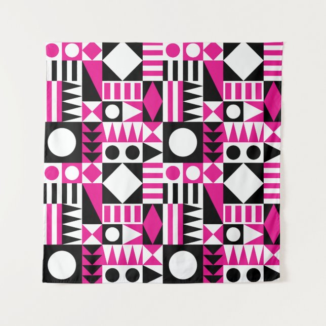 Mid-century modern abstract pattern. tapestry (Front)