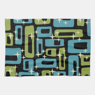 Mid Century Modern Abstract Pattern Tea Towel