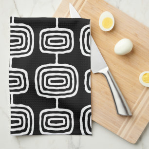 Mid Century Modern Abstract Pattern Tea Towel