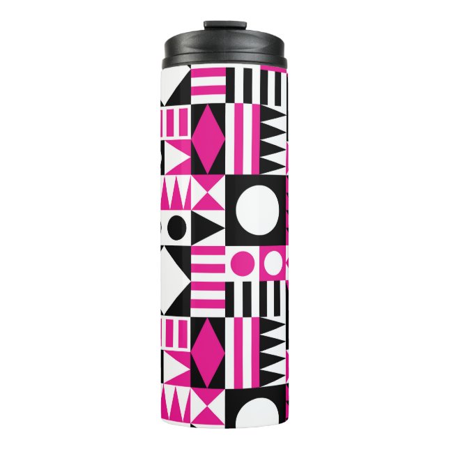 Mid-century modern abstract pattern. thermal tumbler (Front)