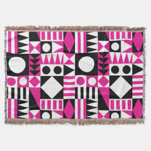 Mid-century modern abstract pattern. throw blanket