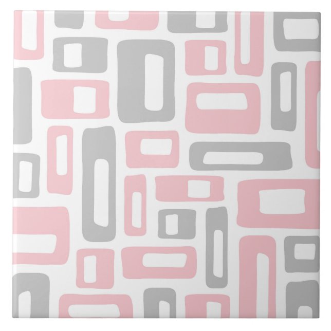 Mid Century Modern Abstract Pattern Tile (Front)