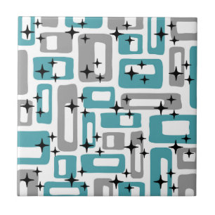 Mid Century Modern Abstract Pattern Tile