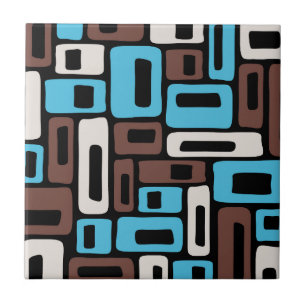 Mid Century Modern Abstract Pattern Tile