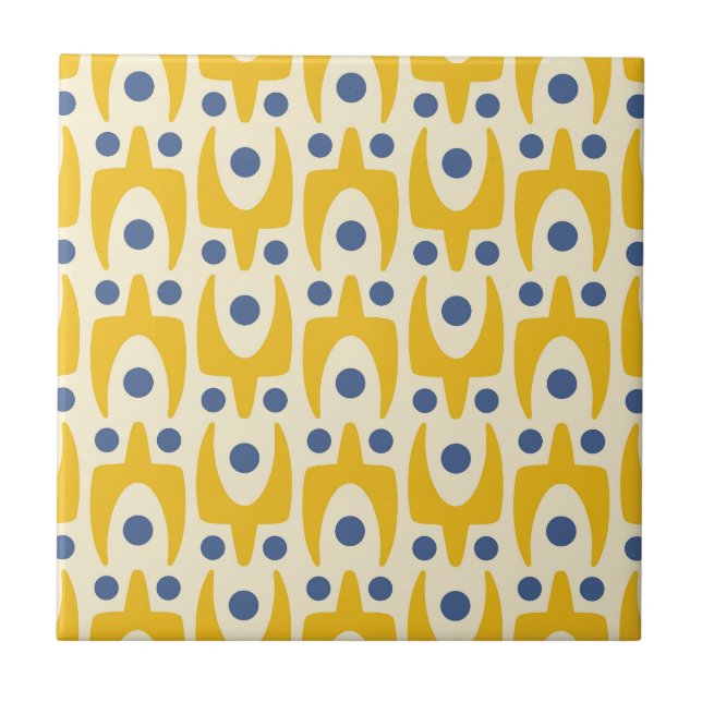 Mid Century Modern Abstract Pattern Tile (Front)