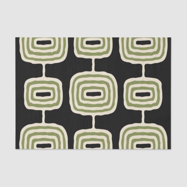 Mid Century Modern Abstract Pattern Tissue Paper (Front)