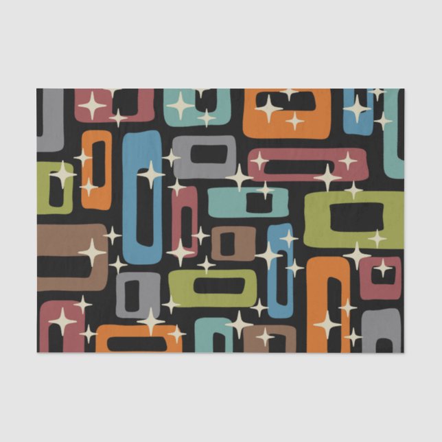 Mid-Century Modern Abstract Pattern Tissue Paper (Front)