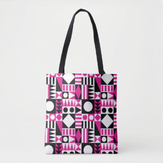 Mid-century modern abstract pattern. tote bag