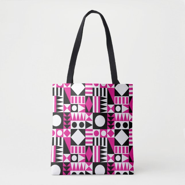 Mid-century modern abstract pattern. tote bag (Front)
