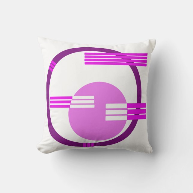 Mid-Century Modern Abstract - Purple Cushion (Front)