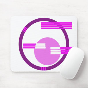 Mid-Century Modern Abstract - Purple Mouse Pad