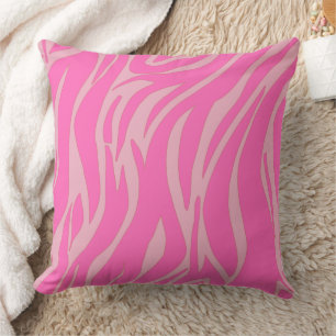 mid century modern abstract retro pink cushion