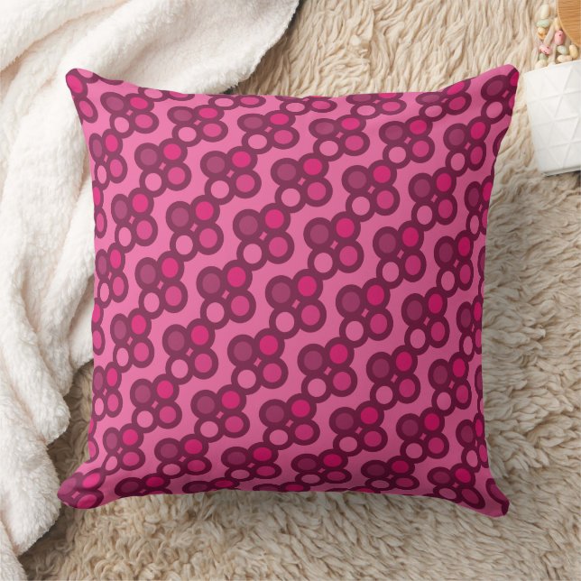 mid century modern abstract retro pink geometric   cushion (Blanket)