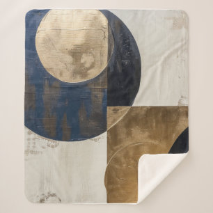 Mid Century Modern Abstract  Sherpa Blanket