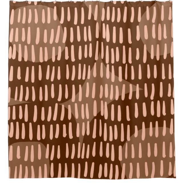 Mid century Modern Abstract Shower Curtain (Front)