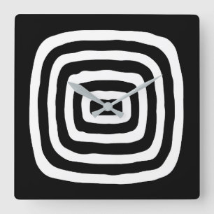 Mid Century Modern Abstract Square Wall Clock