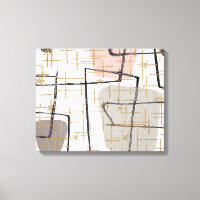 Mid Century Modern Abstract Stretched Canvas Print