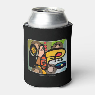 'Mid-Century Modern Abstract the Machine' painting Can Cooler