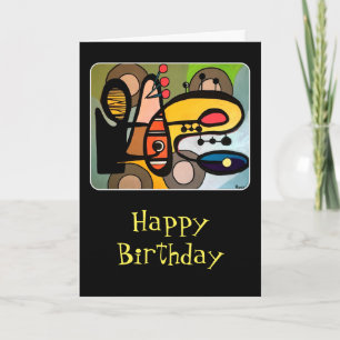 'Mid-Century Modern Abstract the Machine' painting Card