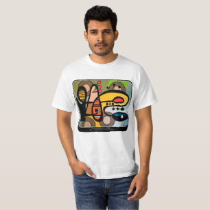 'Mid-Century Modern Abstract the Machine' painting T-Shirt