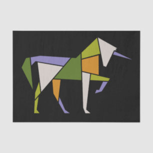 Mid-Century Modern Abstract Unicorn Tangram Big Tissue Paper