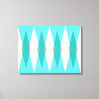 Mid Century Modern Argyle Stretched Canvas
