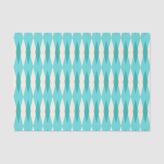 Mid Century Modern Argyle Tissue Paper (Front)