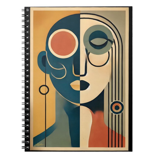 Mid Century Modern Art Abstract Nonconforming Notebook (Front)