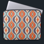 Mid-century modern art background. Abstract geomet Laptop Sleeve<br><div class="desc">Mid-century modern art background. Abstract geometric seamless pattern. Decorative ornament in retro vintage design style. Atomic stylised. 
century, mid, pattern, geometric, illustration, modern, repeat, retro, 1950s, 1960s, 50s, 60s, abstract, art, atomic,  , background, beige, blue, brown, vintage, retro, illustration, </div>