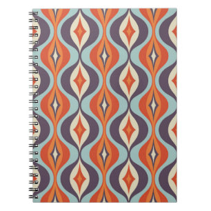 Mid-century modern art background. Abstract geomet Notebook