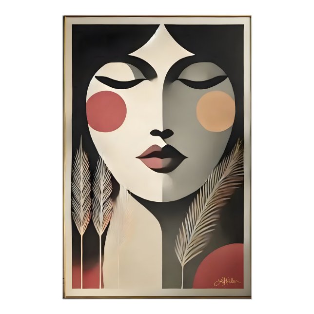 Mid Century Modern Art Meditation Photo Print (Front)