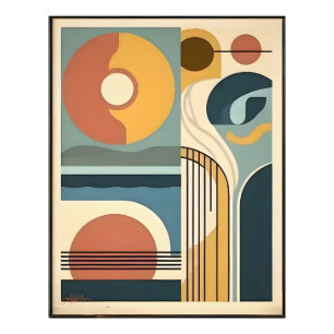 Mid Century Modern Art Sunrise Sunset Photo Print