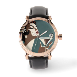 Mid Century Modern Art The Martini DIva Watch