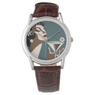 Mid Century Modern Art The Martini DIva Watch