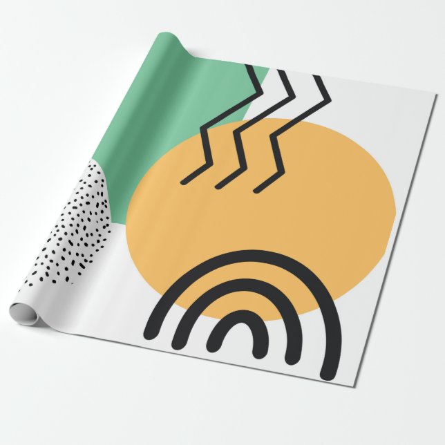 Mid Century Modern Art  Wrapping Paper (Unrolled)