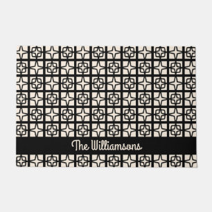 Mid Century Modern Atomic 1950s Retro Personalised Doormat
