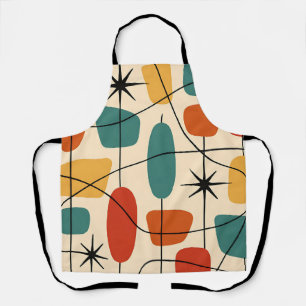 Mid Century Modern Atomic Abstract Apron