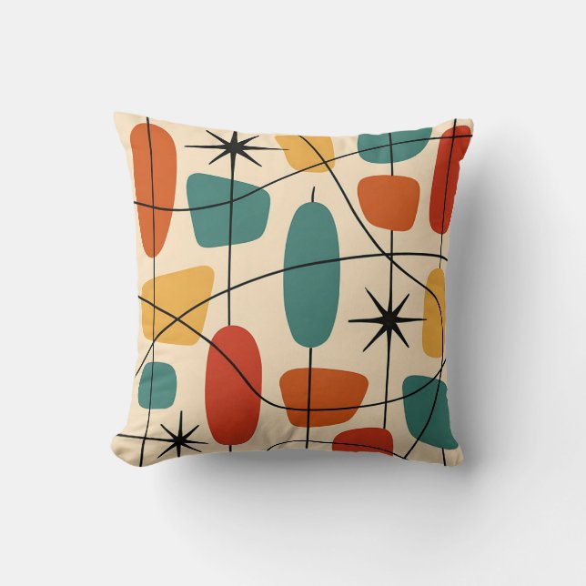 Mid Century Modern Atomic Abstract Cushion (Front)
