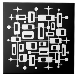 Mid Century Modern Atomic Abstract Tile