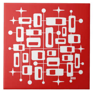 Mid Century Modern Atomic Abstract Tile