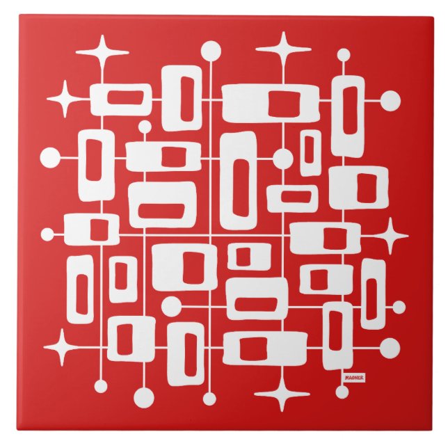Mid Century Modern Atomic Abstract Tile (Front)