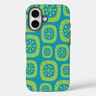 Mid Century Modern Atomic Age Abstract Pattern iPhone 16 Case