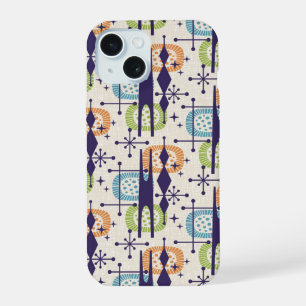 Mid Century Modern Atomic Age Abstract Pattern iPhone 15 Case