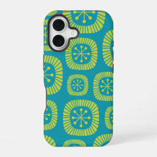 Mid Century Modern Atomic Age Abstract Pattern iPhone 16 Case