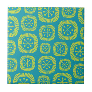 Mid Century Modern Atomic Age Abstract Pattern Tile